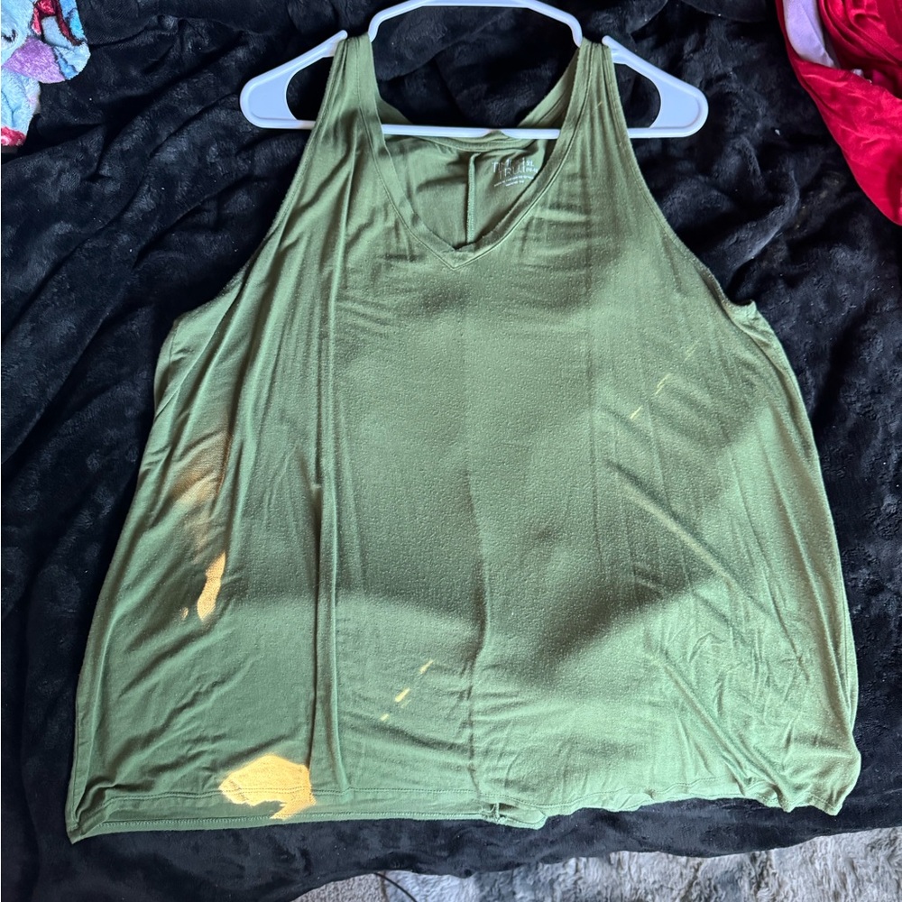 ☘️☘️Time and Tru Olive Green Tank Top